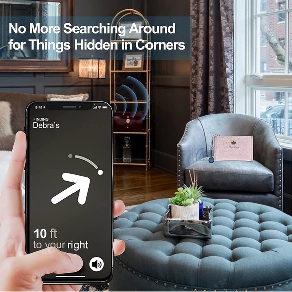 Set of 4 NWT Apple AirTag Leather Key Ring - Picture 4 of 7